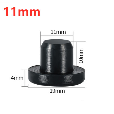 Black White Silicone Rubber Hole Plugs 2.7mm-14mm T Taipei Round Solid Hole Caps High Temperature Seal Stopper Dust Plug