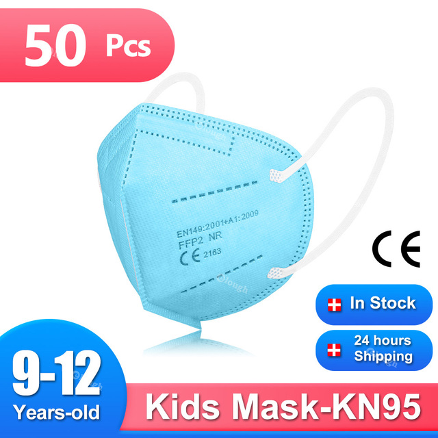 9-12 سنة mascarillas fpp2 niños الأطفال FFP2 قناع قابلة لإعادة الاستخدام Ce وافق KN95 أقنعة 5 طبقات FFP 2 قناع حماية الأمن