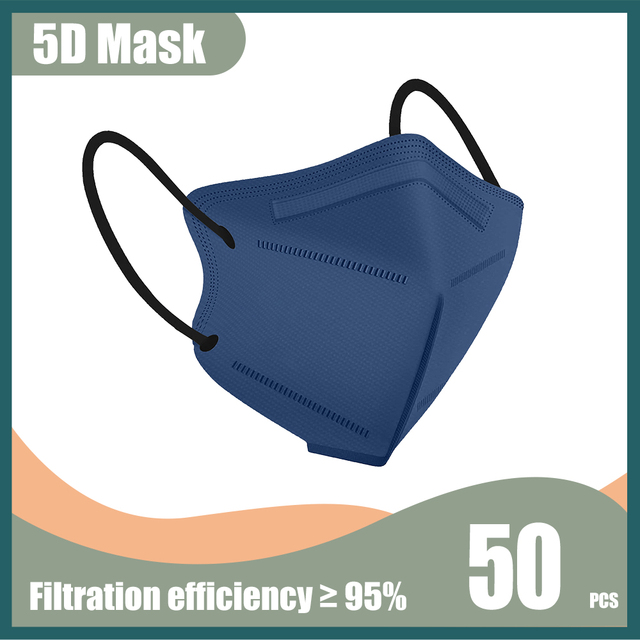 5D face mask KN95 health mask FFP2 ce approved fp2 masks kn 95 black mascara mask ffp3