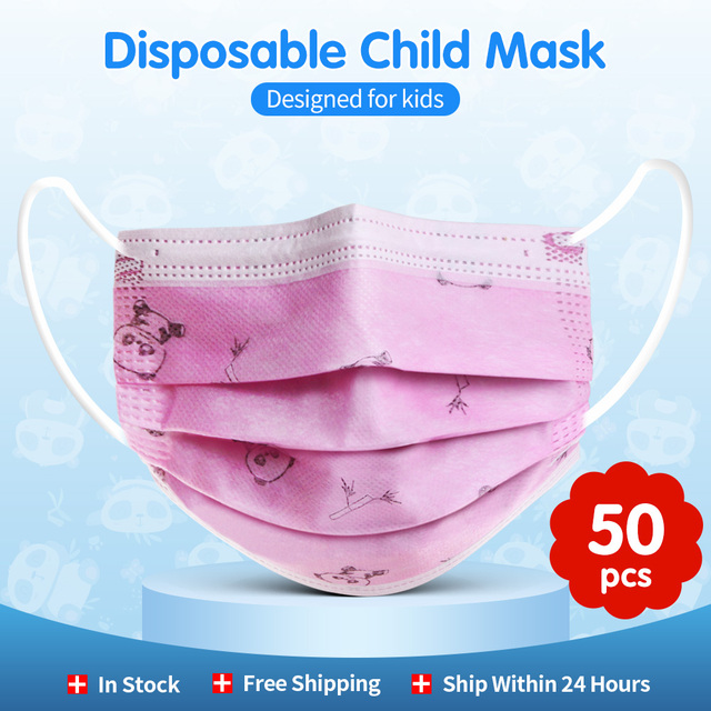 3 ply non woven fabric disposable children's cartoon mask