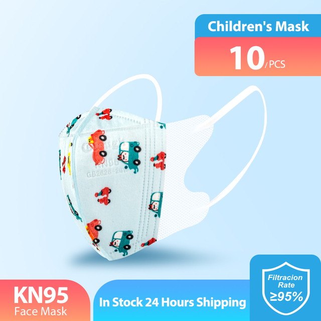 Elough Mascarillas FPP2 Niños Mask Infant Reusable FFP2 3D Cartoon KN95 Masks For Kids FFP 2 4 Layers ffp2 Kids Mask