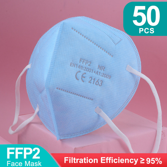 9 ألوان FFP2 Mascarillas KN95 أقنعة الوجه للكبار 5 طبقات سلامة الغبار التنفس FFP2 قناع الكبار الأسود FPP2 KN95 قناع الوجه CE