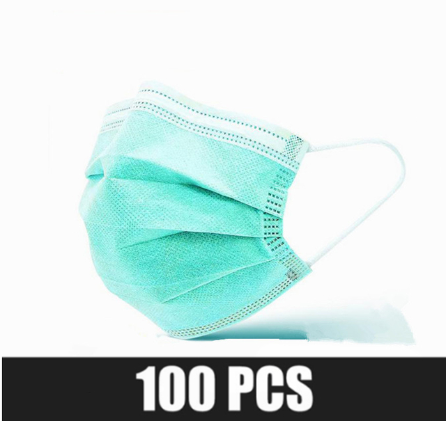 10-200pcs Meltblown Disposable Face Mask 3 Layers Mascarillas quiurgicas homology adas Adult Mouth Mask Paintball Masque Fast Ship