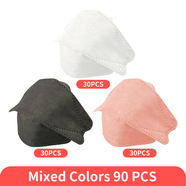 Adult Cold Summer Fish Shape FFP2 Face Mask Fabric Mask KN95 Mascarillas Protective Mouth Cool KN95 Mask 30pcs/box