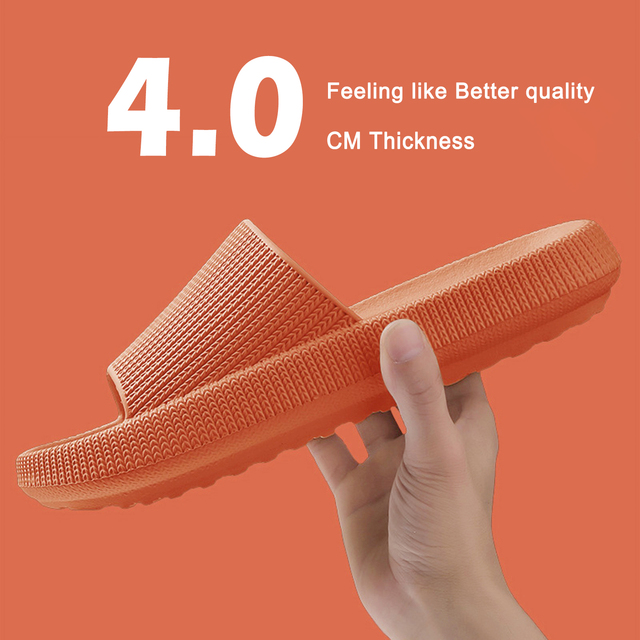 Cloud Orthotic Slippers Sandal Thickened Bathroom Platform Non-slip Women Flip Flops Sandals Women Soft Mute EVA Indoor Slides