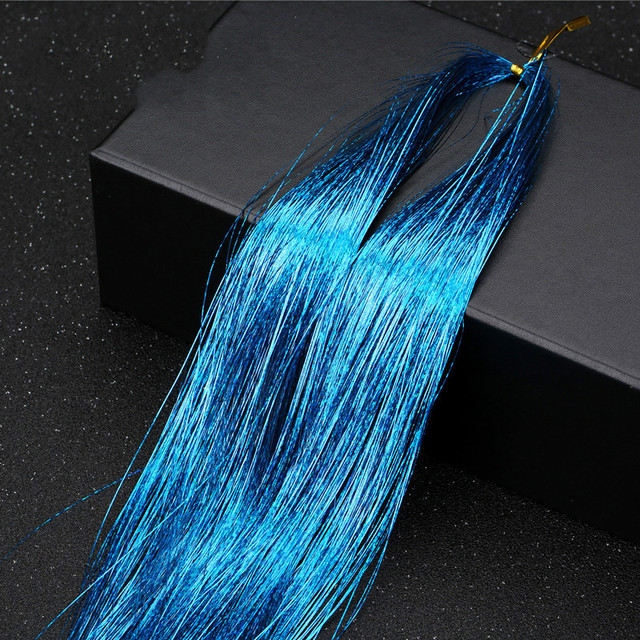 1pc Sparkle Shiny Hair Tinsel Hair Extensions Dazzle Women Hippie For Braiding Headdress Hair Braiding Tools Long 100cm