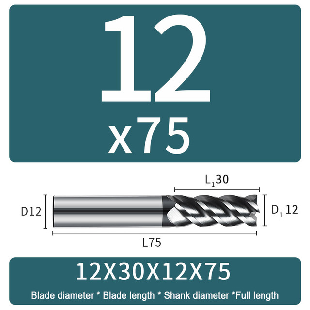 Carbide Milling Cutter 4 Flute Harden Tungsten Alloy Steel Face End Mill Lengthening 16mm 150mm Computer Tools Stainless Special HRC 65