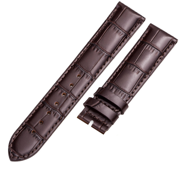 19mm 20mm 21mm 22mm Genuine Leather Watch Band For Tissot T035 Lilock T063 T41 Curved End Handmade Watch Strap Butterfly Buckle