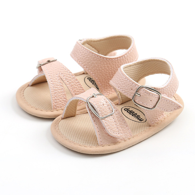 New Infant Baby Shoes Baby Boy Girl Shoes Toddler Flats Summer Sandals Flower Soft Rubber Sole Anti-slip Crib Shoes First Walker