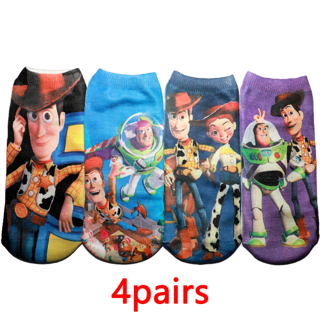 New Children's Set Kids Sleepers Woody Boys Girls Toy Cartoon Story Long Sleeve Buzz Pajamas Lightweight Sleepwear Free Shipping