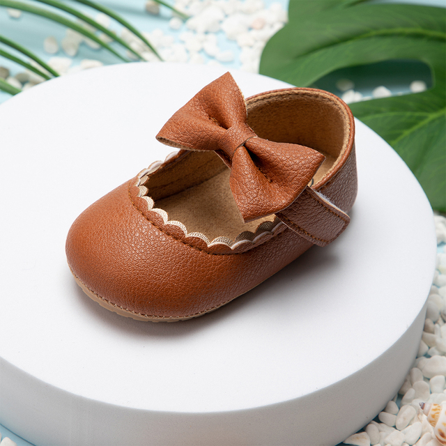 New Baby Boys Girls Leather Rubber Anti-slip First Walkers Baby Shoes Newborn Baby Girls Shoes