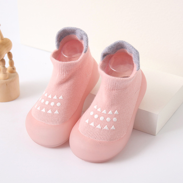 Unisex Children's Anti-Slip Shoes Cartoon Animal Fox Baby Girls First Walkers Boys Shoes Soft Rubber Outside Sole Toddler Pink