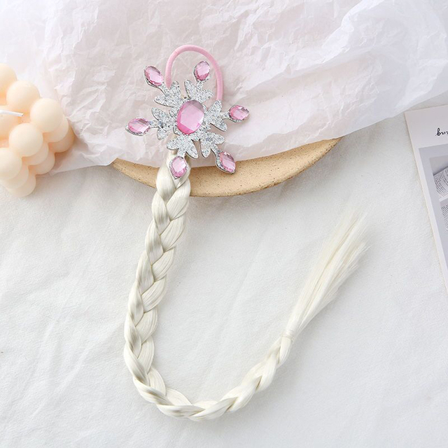 Elsa Cosplay Weaving Tangled Braid Kids Rapunzel Princess Hair Headband Girl Wig Princess Girls Headband Kids Hair Hoop Braided