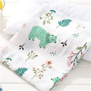 120cm*110cm 2 Layer Muslin Blanket Muslin Bamboo Baby Swaddle Blankets Newborn Baby Muslin Battaniye