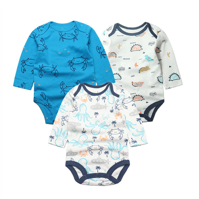 3pcs/lot Newborn Baby Underwear Set 100% Cotton Baby Boys Girls Pajamas Infant Clothes Long Sleeve Underwear Baby Clothes