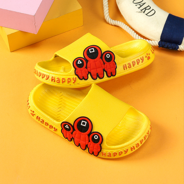 Children's slippers summer cartoon cute anti-skid soft bottom small children's room bath boys and girls home baby cold slippers