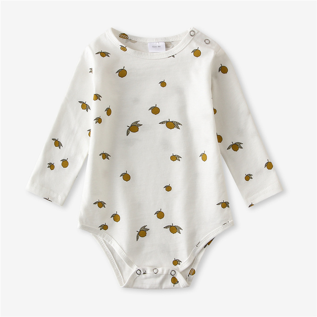 Infant Baby Boy Girl Romper Spring Summer Newborn Button Printed Jumpsuit Casual Long Sleeve Baby Boy Outfits Clothes Autumn