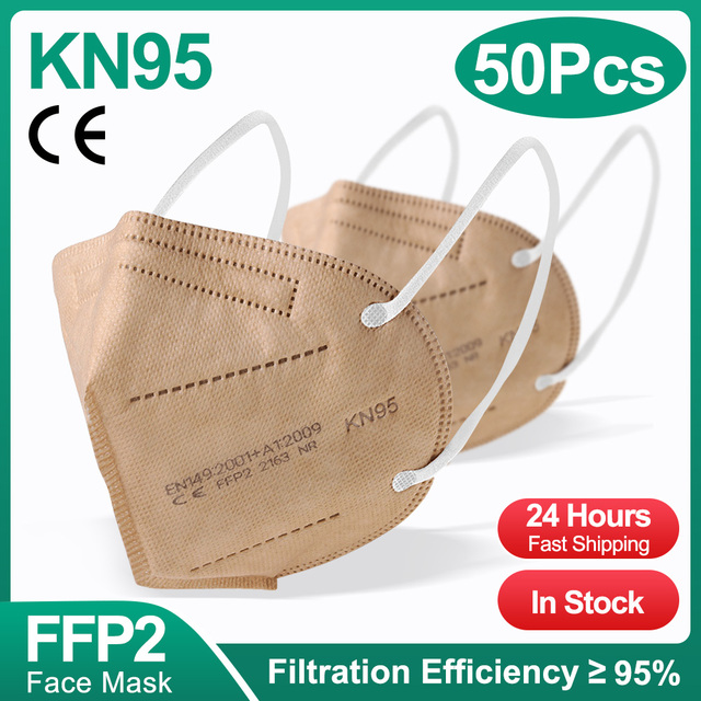 10-200 قطعة معتمد kn95 قناع fpp2 Mascarillas ffp2 homology ada ffp2fan 5 طبقات واقية أقنعة الوجه الأسود قناع جهاز التنفس