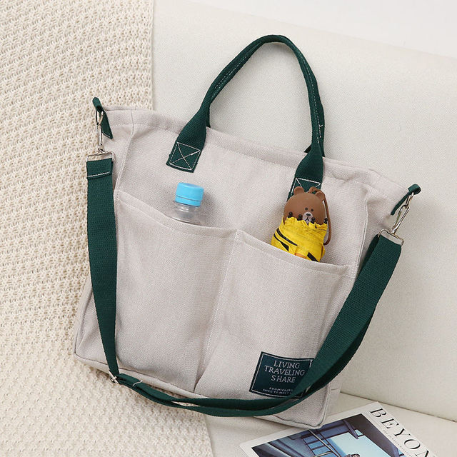 Women Canvas Handbags Female Shopping Bags Shoulder Bag Environmental Storage Bag Reusable Foldable Eco Grocery Bags Bolso