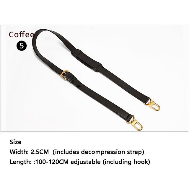 BAMADER Brand High Quality Genuine Leather Bag Strap Length 107cm-119cm Luxury Adjustable Shoulder Strap Women Bag Accessories