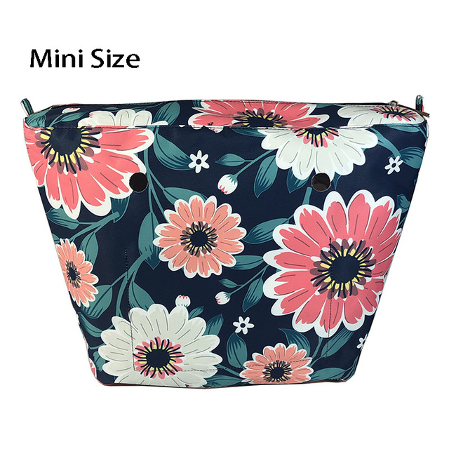 Floral trim waterproof inner insert, classic small inner pocket, handbags accessory