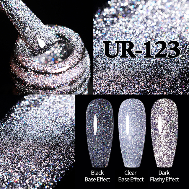 UR SUGAR Glitter Reflective Gel Nail Polish Shiny Rose Red Twilight UV LED Gel Varnish Soak Off Nail Gel Nails for Manicure