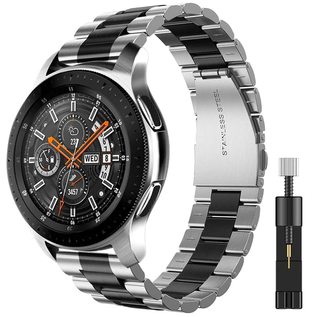 22mm Metal Strap for Samsung Galaxy Watch 3 45mm/Huawei Watch 3 GT3/Amazfit GTR Stainless Steel Strap for 20mm Galaxy Watch 4