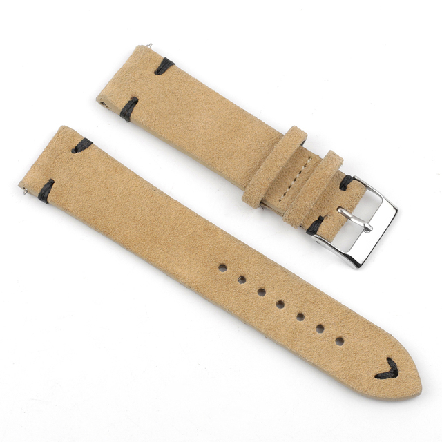 Genuine suede leather antique watch band 18mm 20mm 22mm 24mm high quality royal blue watch strap for men women watches