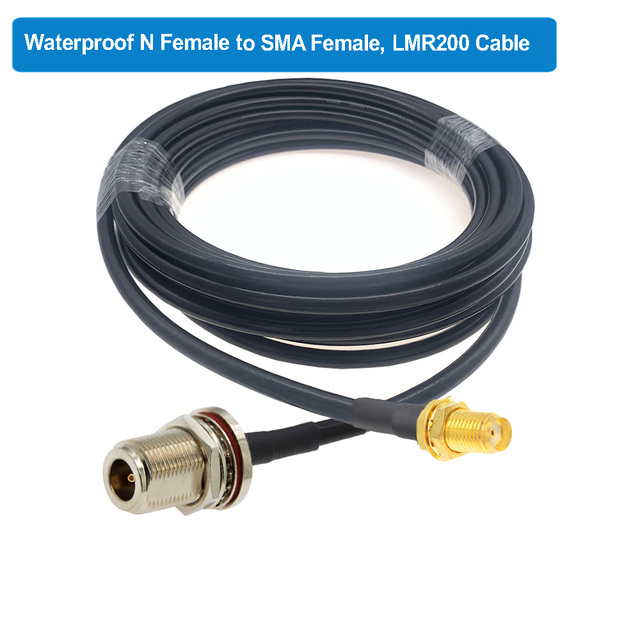 LMR200 RP-SMA Male to N Female Bulkhead Low Loss Coax Cable RF Extension Jumper for 4G LTE Wireless Router Gateway Celluloradio