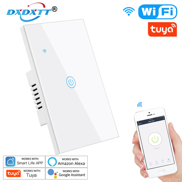 Tuya Smart Wifi Switch With Touch Life Smart Switch EU/UK/US/Brazil 220V Standard With Alexa Google Home Need Neutral