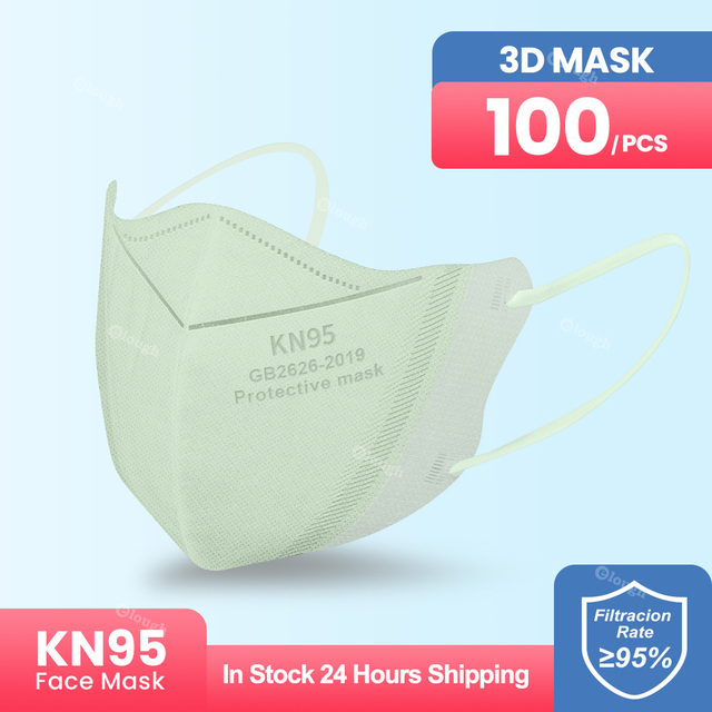 Elough Mask FFP2 CE Certificated 3D Protective Kn95 Face Mask Dust-proof PM2.5 Respirator Filtration Respirator KN 95 Mask