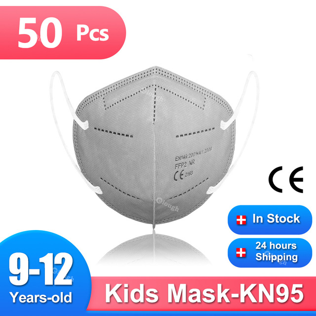 KN95 Mask Mascarillas fpp2 niños 9 a 12 años Respirator Protective CE ffp2 Mask Kids Face Mask Masken ffp 2 approved