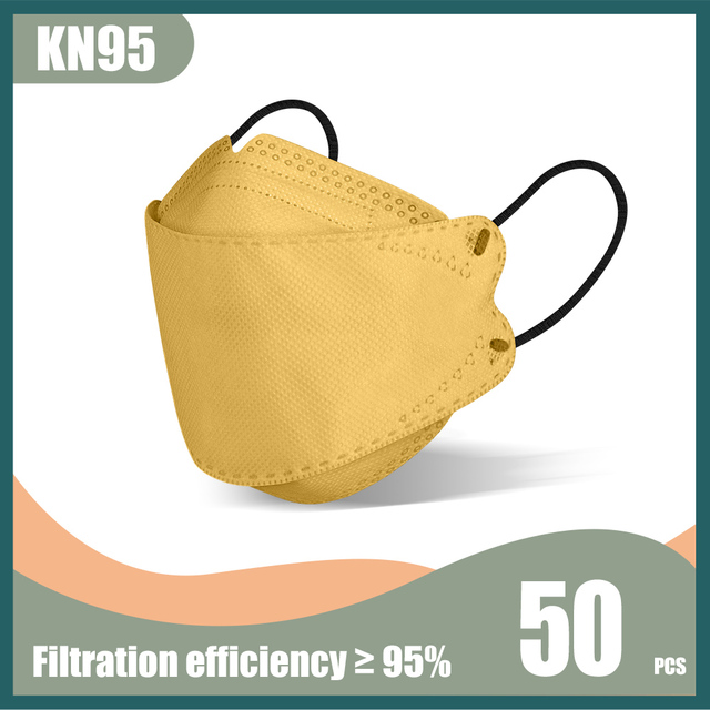 KN95 Fish Mask FPP2 Masks Morandi mascherine ffp2 4 Layer KF94mask Black Face Mask FFPP2 Approved FP2 Mascarillas 10-100pcs