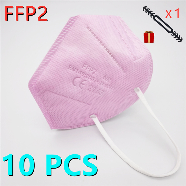 10-100pcs FFP2 Mascarillas Black Adult ffp2fan Approved Colors Respiratory fpp2 Face Mask Mascherine ffpp2 CE Fast Delivery