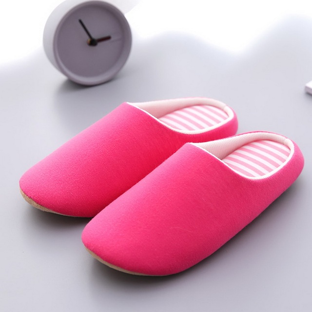 Hot Waterproof Non-slip Home Slippers Men Winter Warm Women Indoor Non-slip Ladies Soft Slippers Memory Foam Couples Shoes