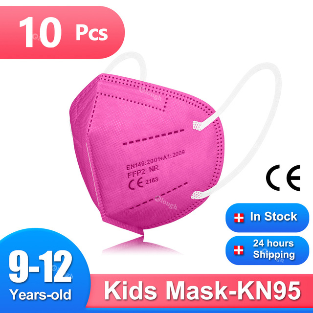 KN95 9-12 Years Old Kids FFP2 Masks Boy Girl Respirator Mask FFP2Fan FFP2 KN95 Face Mask Mascarias Kids Mask Ce