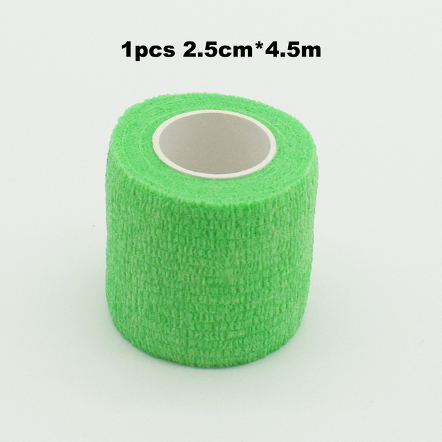 1pc Disposable Self-adhesive Colorful Latex Medical Wrap Athletic Tape To Handle Tightening Tube Of Tattoo Accessories