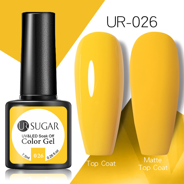 UR SUGAR 7.5ml Spring Cream Colorful Gel Nail Polish Purple Pink Solid Nail Art Semi Permanent Soak Off Gel All For Manicure