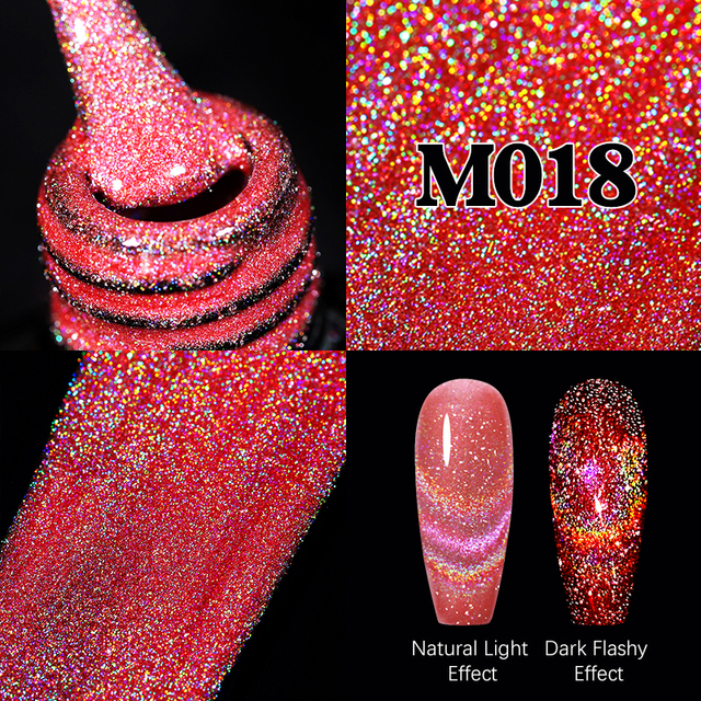 UR Sugar Fluorescent Reflective Gel Holographic Gel Nail Polish Shine Neon Glitter Semi Permanent Soak Off UV LED Nail Gel