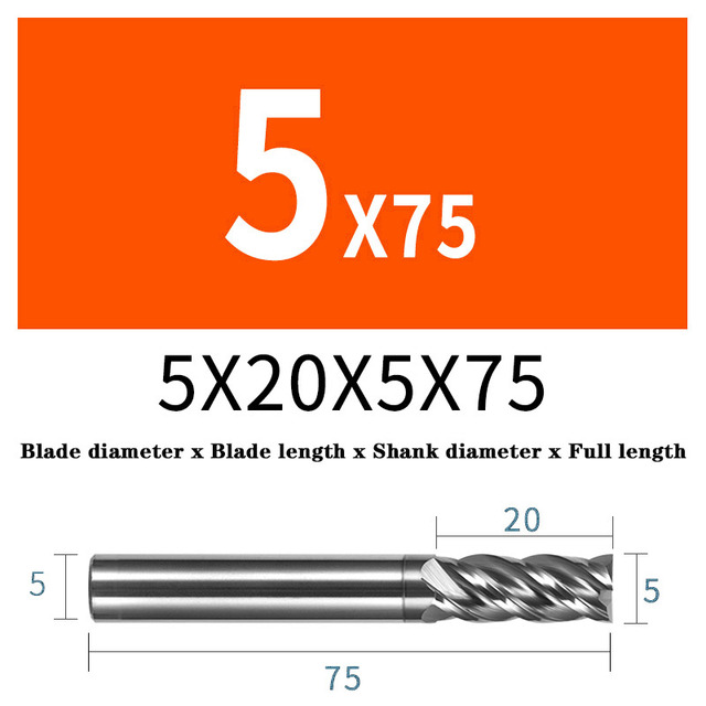 HRC68 Solid Carbide End Mills 4 Flute Tungsten Steel Milling Cutter Face Tools Milling Cutter For Titanium Stainless Steel Alloy