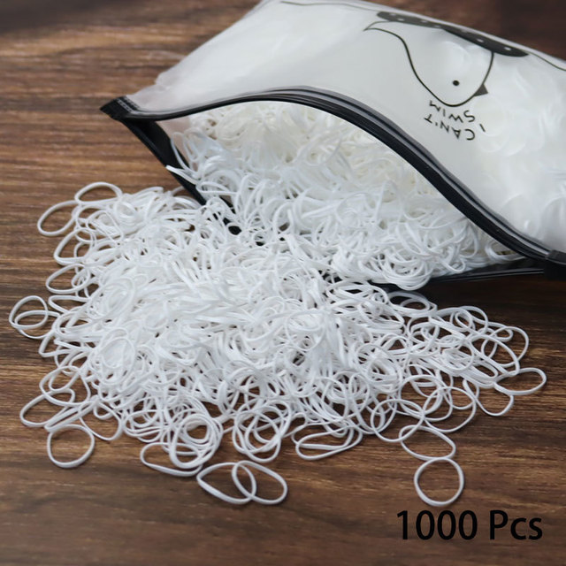 1000pcs Disposable Rubber Band Hairband For Kids Ponytail Hair Ties Colorful Elastic Hair Bands Baby Hair Accessories