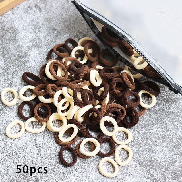 Toddler Hair Bands Baby Girl Children Headbands Colorful Elastic Hair Tie Nylon Scrunchie Hair Rope 50/100pcs Hair Accessories