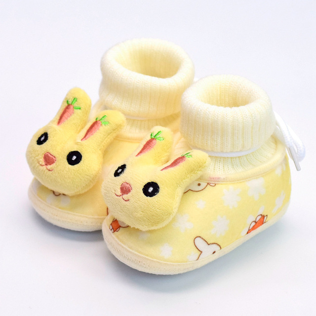 2022 New Winter Baby Shoes Infant Cotton Shoes Warm Shoes Plush Thick Medium High Tube Sock Baby Toddler Shoes Soft Shoes