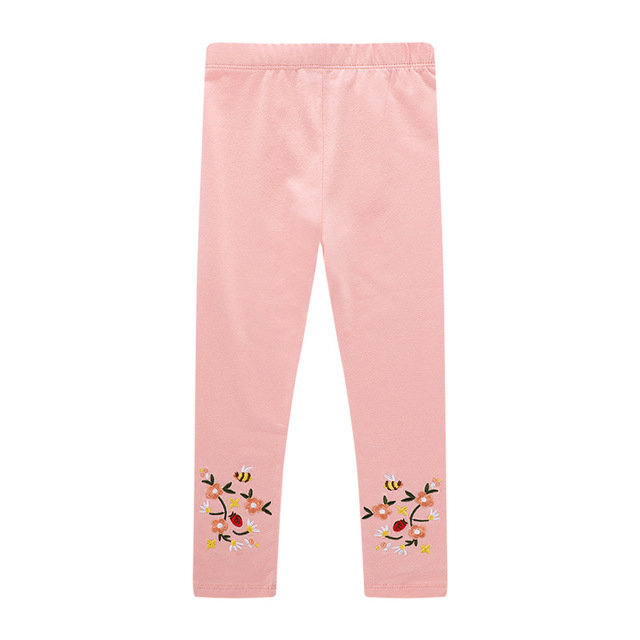 Seieroad Kids 2-7 Years Baby Long Pants Rainbow Embroidery Baby Pants Children Pants Baby Pants