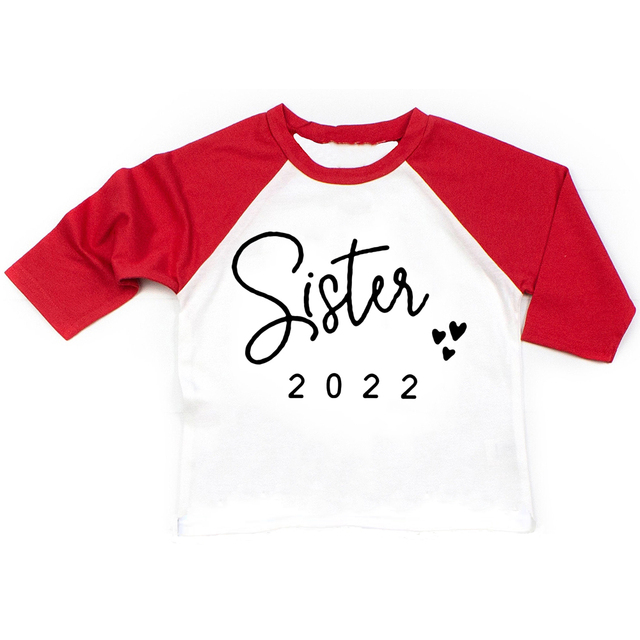 I'm Going To Be A Big Brother/Sister 2022 Kids Boys Girls Long Sleeve Tops Brothers Siters Family Looking T-shirts Drop Ship