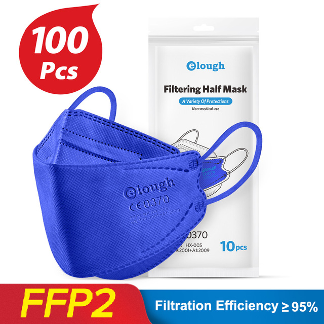 Elough KN95 face mask, fpp2fan CE approved ffp2 Mascarilla face mask ffp2reuse zable Kn95, fish protection masks ffpp2 FFP 2