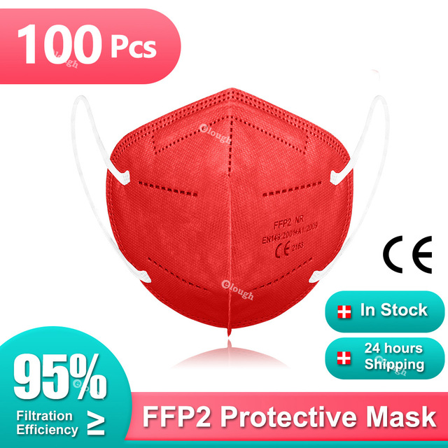 FFP2 Masks KN95 Mascarillas Homolokada 5 Layers ffp2fan CE Respiratory Mask FPP2 Protective Face Mask KN 95 Masque Adult