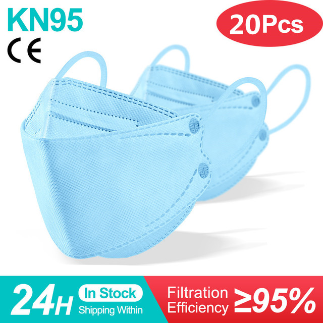 FFP2 Fish Mask KN95 Face Masks CE Protective Breathing Filter Adult fpp2mascarillas kn95 fish mask ffp2dust mask ffp2