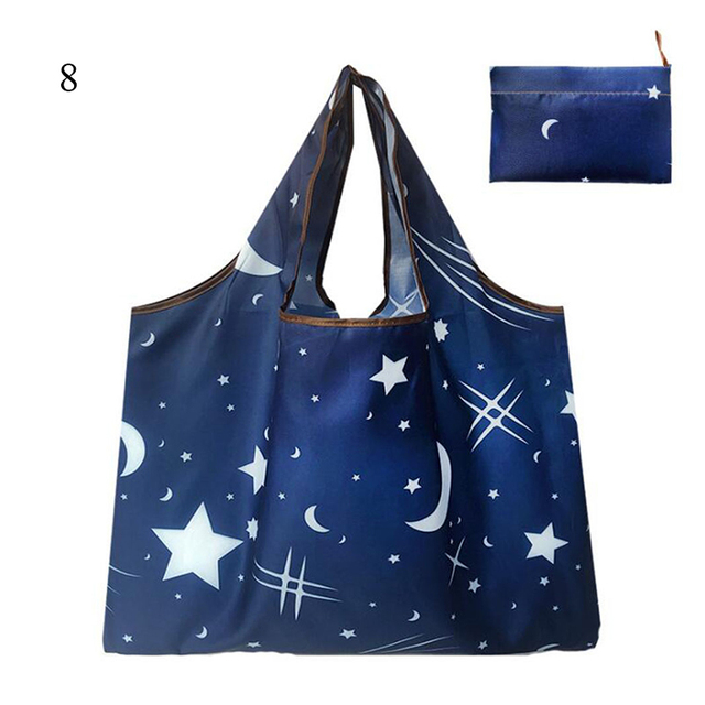 Environmental Shopping Bag Women Foldable Casual Handbag Floral Multifunctional Convenient Shopping Pouch Large Capacity Bag