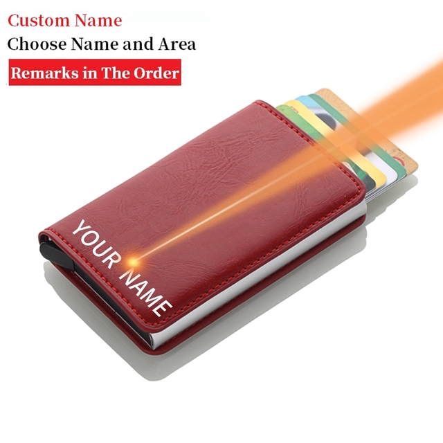 2022 Anti-Blocking Credit Card Holder Mens Metal Card Case RFID Aluminum Business Minimalist Travel Card Wallet